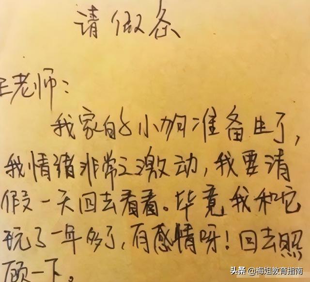 学生请假单家长怎么写（学生请假单图片）